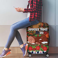 France Christmas Luggage Cover Buche De Noel - Wonder Print Shop