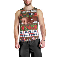 France Christmas Men Tank Top Buche De Noel - Wonder Print Shop