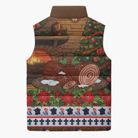France Christmas Sleeveless Puffer Jacket Buche De Noel - Wonder Print Shop