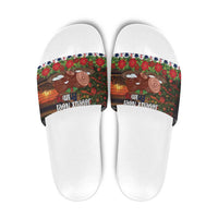 France Christmas Slide Sandals Buche De Noel - Wonder Print Shop