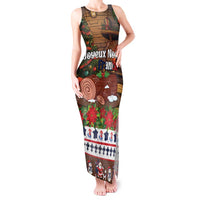 France Christmas Tank Maxi Dress Buche De Noel - Wonder Print Shop