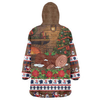 France Christmas Wearable Blanket Hoodie Buche De Noel - Wonder Print Shop