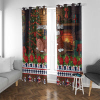 France Christmas Window Curtain Buche De Noel - Wonder Print Shop