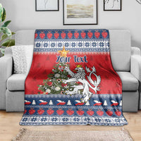 Czech Republic Christmas Personalized Blanket Vesele Vanoce - Wonder Print Shop