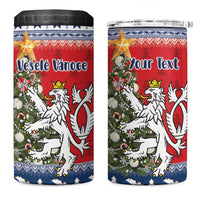 Czech Republic Christmas Personalized 4 in 1 Can Cooler Tumbler Vesele Vanoce - Wonder Print Shop