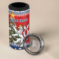 Czech Republic Christmas Personalized 4 in 1 Can Cooler Tumbler Vesele Vanoce - Wonder Print Shop