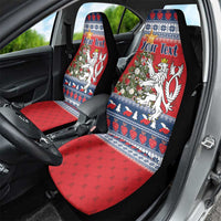 Czech Republic Christmas Personalized Car Seat Cover Vesele Vanoce - Wonder Print Shop