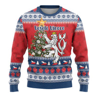 Czech Republic Christmas Personalized Ugly Christmas Sweater Vesele Vanoce - Wonder Print Shop
