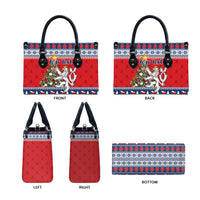 Czech Republic Christmas Personalized Leather Bag Vesele Vanoce - Wonder Print Shop