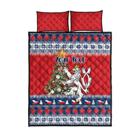 Czech Republic Christmas Personalized Quilt Bed Set Vesele Vanoce - Wonder Print Shop
