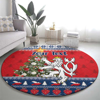 Czech Republic Christmas Personalized Round Carpet Vesele Vanoce - Wonder Print Shop