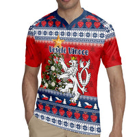 Czech Republic Christmas Personalized Rugby Jersey Vesele Vanoce - Wonder Print Shop