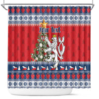 Czech Republic Christmas Personalized Shower Curtain Vesele Vanoce - Wonder Print Shop