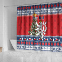 Czech Republic Christmas Personalized Shower Curtain Vesele Vanoce - Wonder Print Shop