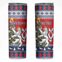 Czech Republic Christmas Personalized Skinny Tumbler Vesele Vanoce - Wonder Print Shop