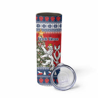 Czech Republic Christmas Personalized Skinny Tumbler Vesele Vanoce - Wonder Print Shop