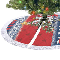 Czech Republic Christmas Personalized Tree Skirt Vesele Vanoce - Wonder Print Shop