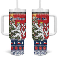 Czech Republic Christmas Personalized Tumbler With Handle Vesele Vanoce - Wonder Print Shop
