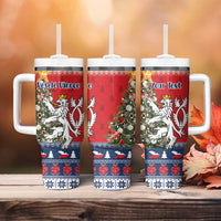 Czech Republic Christmas Personalized Tumbler With Handle Vesele Vanoce - Wonder Print Shop