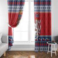 Czech Republic Christmas Personalized Window Curtain Vesele Vanoce - Wonder Print Shop