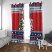 Czech Republic Christmas Personalized Window Curtain Vesele Vanoce - Wonder Print Shop