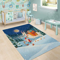 Sweden christmas Area Rug Scandinavian Tomte and Yule Goat Christmas - Wonder Print Shop