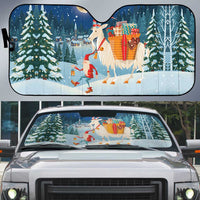 Sweden christmas Auto Sun Shade Scandinavian Tomte and Yule Goat Christmas - Wonder Print Shop