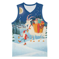 Sweden christmas Basketball Jersey Scandinavian Tomte and Yule Goat Christmas - Wonder Print Shop