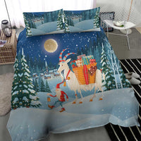 Sweden christmas Bedding Set Scandinavian Tomte and Yule Goat Christmas - Wonder Print Shop
