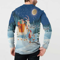 Sweden christmas Button Sweatshirt Scandinavian Tomte and Yule Goat Christmas - Wonder Print Shop