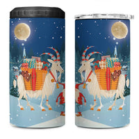 Sweden christmas 4 in 1 Can Cooler Tumbler Scandinavian Tomte and Yule Goat Christmas - Wonder Print Shop