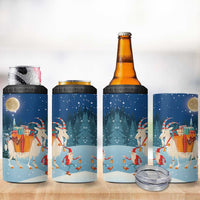 Sweden christmas 4 in 1 Can Cooler Tumbler Scandinavian Tomte and Yule Goat Christmas - Wonder Print Shop