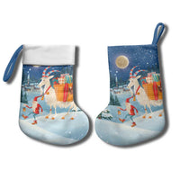 Sweden Christmas Stocking Scandinavian Tomte and Yule Goat Christmas - Wonder Print Shop