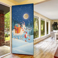 Sweden christmas Door Cover Scandinavian Tomte and Yule Goat Christmas - Wonder Print Shop