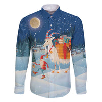 Sweden christmas Family Matching Puletasi and Hawaiian Shirt Scandinavian Tomte and Yule Goat Christmas - Wonder Print Shop