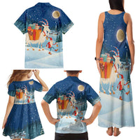 Sweden christmas Family Matching Tank Maxi Dress and Hawaiian Shirt Scandinavian Tomte and Yule Goat Christmas - Wonder Print Shop