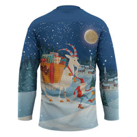Sweden christmas Hockey Jersey Scandinavian Tomte and Yule Goat Christmas - Wonder Print Shop