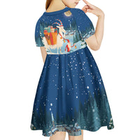 Sweden christmas Kid Short Sleeve Dress Scandinavian Tomte and Yule Goat Christmas - Wonder Print Shop