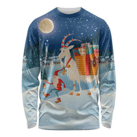 Sweden christmas Long Sleeve Shirt Scandinavian Tomte and Yule Goat Christmas - Wonder Print Shop