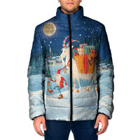 Sweden christmas Padded Jacket Scandinavian Tomte and Yule Goat Christmas - Wonder Print Shop