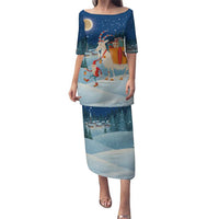 Sweden christmas Puletasi Scandinavian Tomte and Yule Goat Christmas - Wonder Print Shop