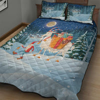 Sweden christmas Quilt Bed Set Scandinavian Tomte and Yule Goat Christmas - Wonder Print Shop