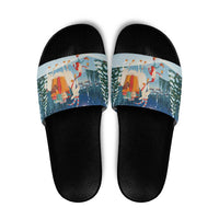 Sweden christmas Slide Sandals Scandinavian Tomte and Yule Goat Christmas - Wonder Print Shop