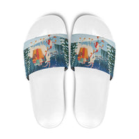 Sweden christmas Slide Sandals Scandinavian Tomte and Yule Goat Christmas - Wonder Print Shop