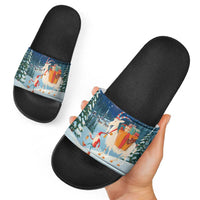 Sweden christmas Slide Sandals Scandinavian Tomte and Yule Goat Christmas - Wonder Print Shop