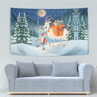 Sweden christmas Tapestry Scandinavian Tomte and Yule Goat Christmas - Wonder Print Shop