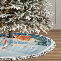 Sweden christmas Tree Skirt Scandinavian Tomte and Yule Goat Christmas - Wonder Print Shop