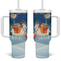 Sweden christmas Tumbler With Handle Scandinavian Tomte and Yule Goat Christmas - Wonder Print Shop