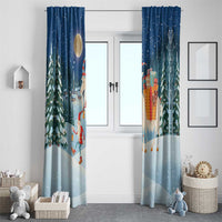 Sweden christmas Window Curtain Scandinavian Tomte and Yule Goat Christmas - Wonder Print Shop