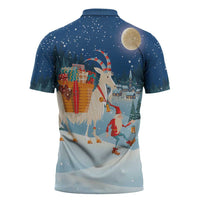 Sweden christmas Zipper Polo Shirt Scandinavian Tomte and Yule Goat Christmas - Wonder Print Shop